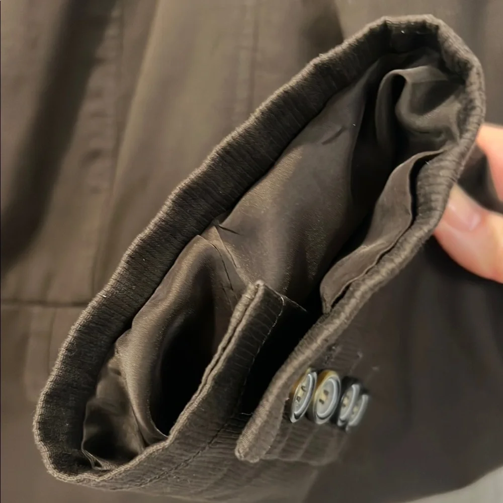 Talbots Chocolate Brown One button cotton classic blazer size 10 - Picture 6 of 13